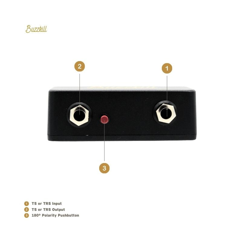 Buzzkill red 180 degree polarity pushbutton